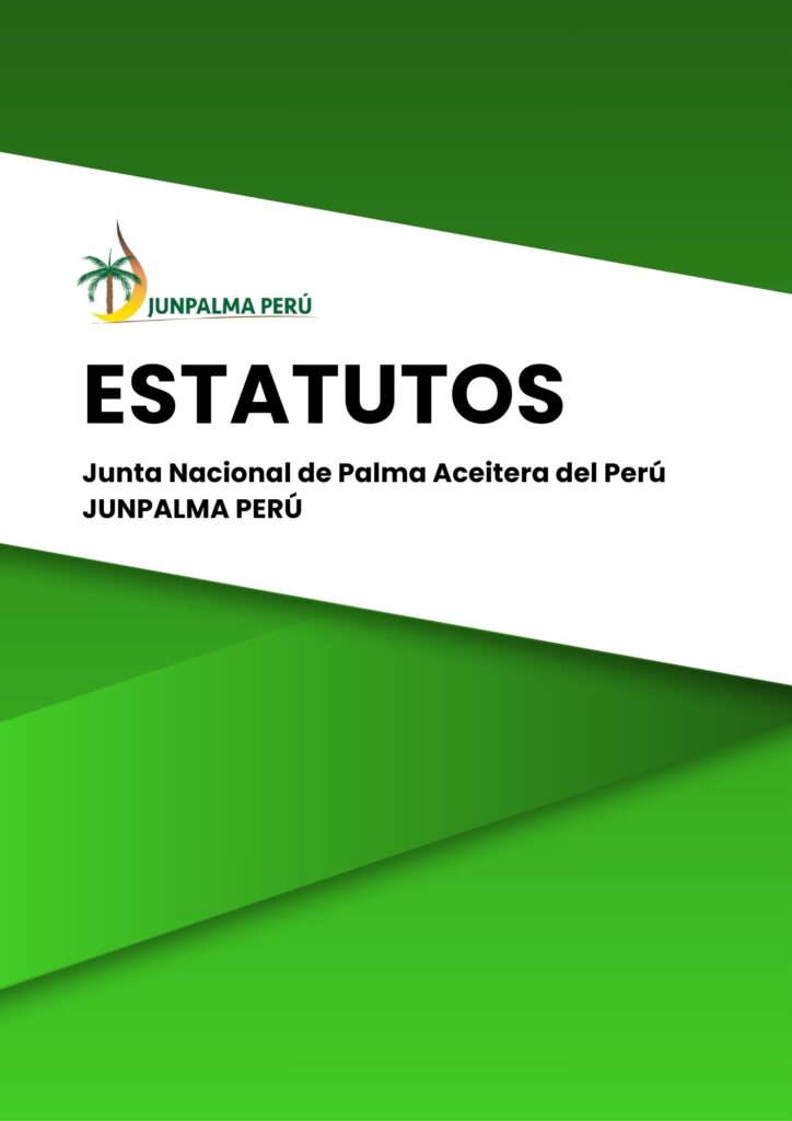 Portada de Estatutos Junta Nacional de Palma Aceitera del Perú